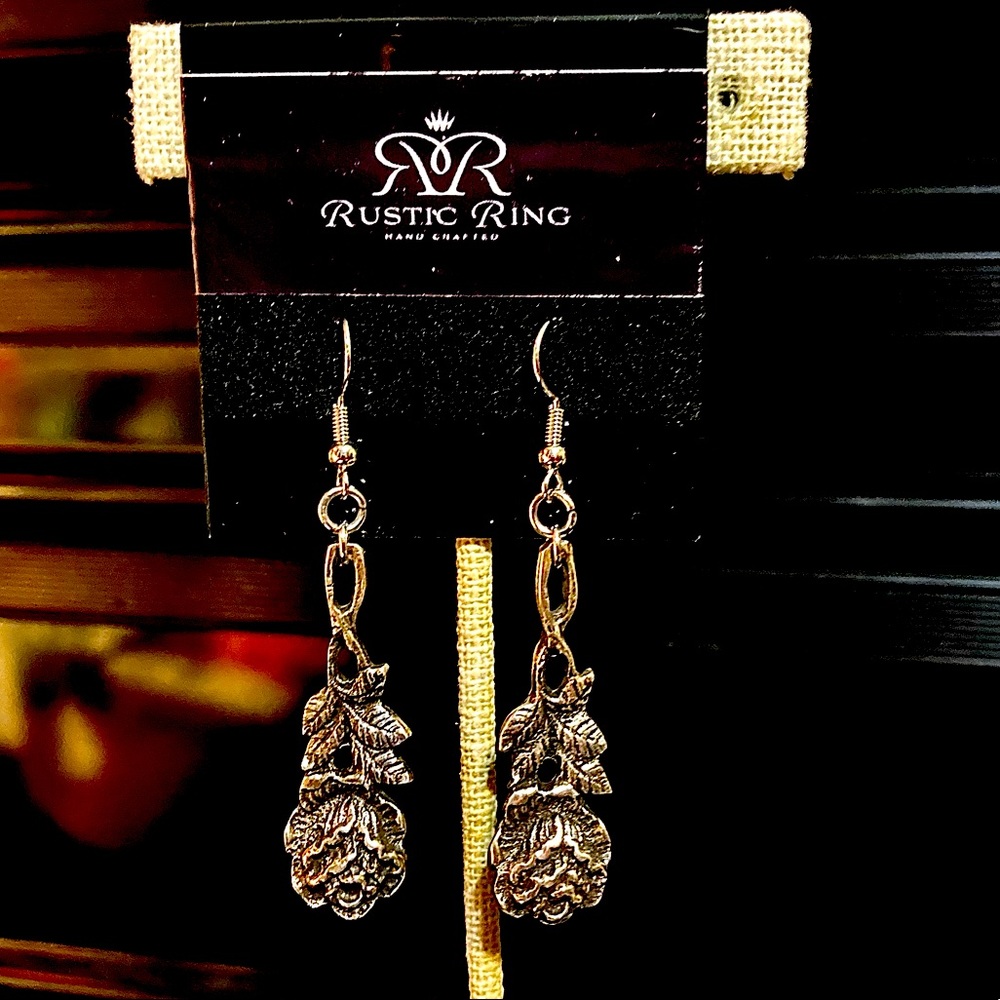 Rustic Ring handcrafted earrings